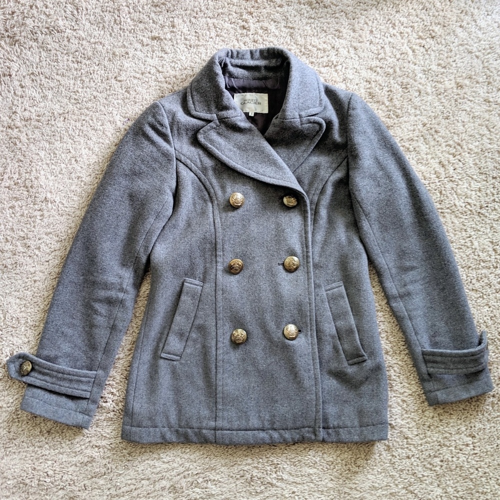 Double Breasted Wool Peacoat